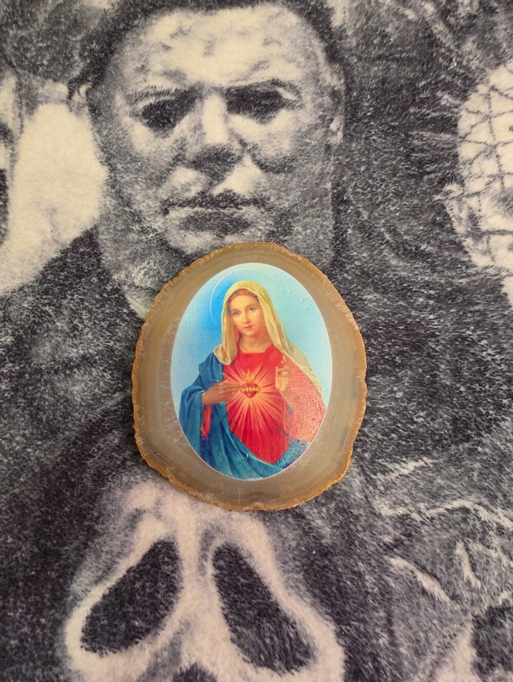 Heart Of Mary Agate Slab Slice